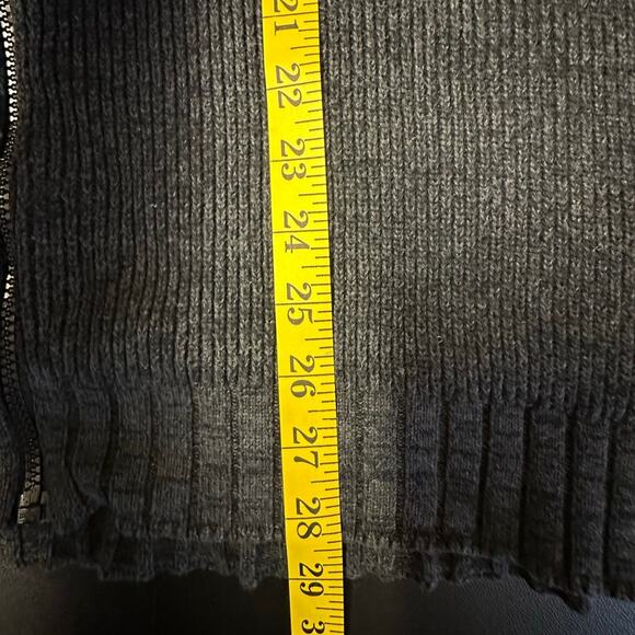 Calvin Klein Sweater Cardigan Size XL Dark Gray Full Zip Front Mock Neck - Picture 10 of 10